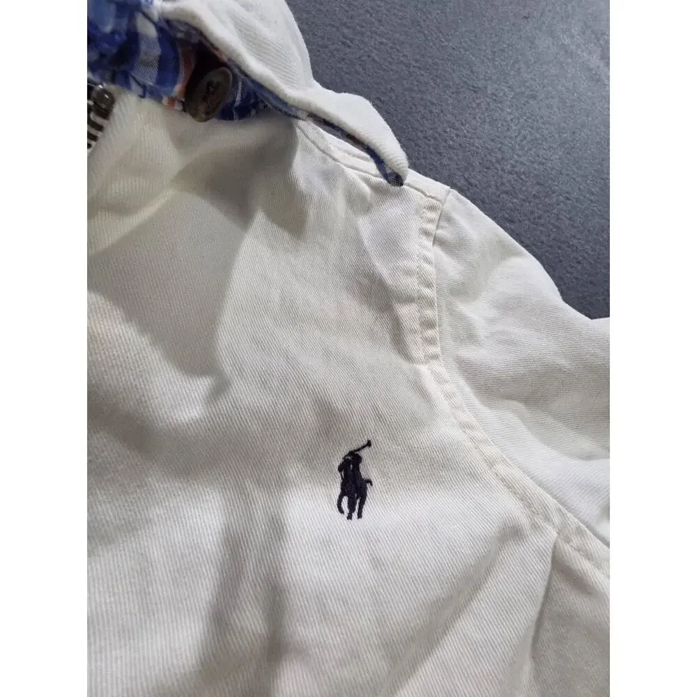 Polo Ralph Lauren Kids White Cotton Jacket 2/2T years Embroidered Pony A009515